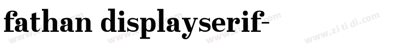 fathan displayserif字体转换